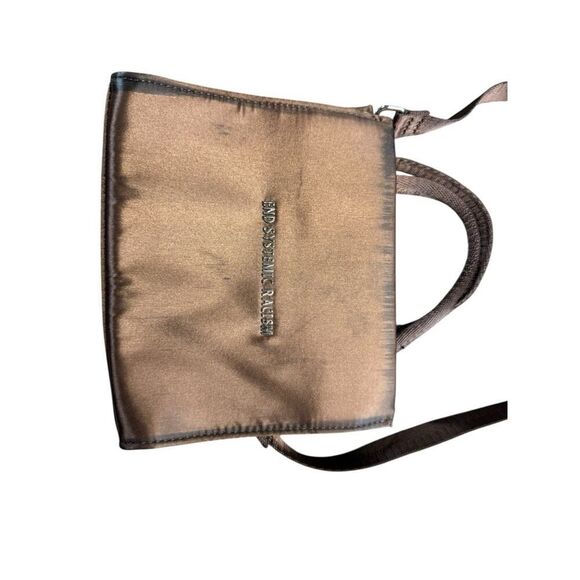 Brandon Blackwood ESR “End Systemic Racism” Satin Mini Tote Brown OS - Picture 2 of 10